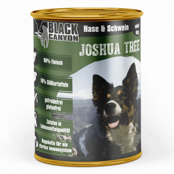 Black Canyon Joshua Tree Hundenahrung in Dosen - Hase & Schwein - 12x 410g oder 6x 820g zur Auswahl