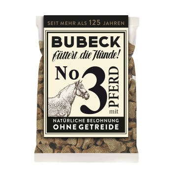 Bubeck No.3 mit Pferd - getreidefreier Singleprotein Hundesnack - 210g