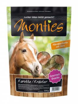 Monties Karotte / Kräuter Snacks - für Pferde /  Pferdeleckerlis - 500g / 6x 500 g oder 10 kg zur Auswahl